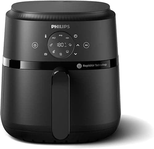 Philips Airfryer 2000 Series 4.2L - 1500W power, RapidAir technology, digital touch screen, 13 cooking options, 9 preset functions, Up to 90% less fat, Black (NA229/00)