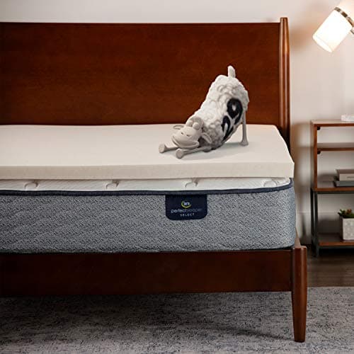 Serta CopperGel Cooling, Pressure-Relieving Memory Foam Mattress Topper, 2 Inch, California King