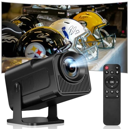 Mini Projector with WiFi and Bluetooth 150-Inch Portable Outdoor Projector 1080P 4K Support WiFi 6 Auto Keystone Smart Movie TV Projector for Bedroom