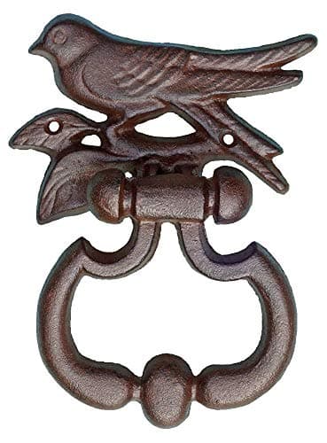 Esschert Design USA BR15 Bird Silhouette Door Knocker Antique Brown
