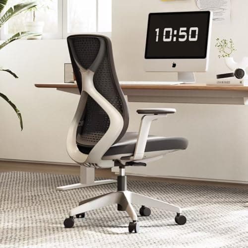 Ergonomic Office Chair Seat Depth Adjustable, Mesh Desk Chair with 3D Armrest, Thickened Soft Cushion, Swivel Computer Chairs with Tilt Function, SGS-Certified Gas Lift for Long Work&Study Hours-Gray