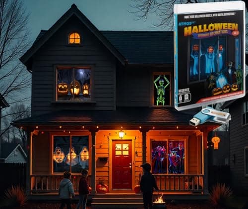 AtmosFX® Halloween Digital Decoration on USB Includes 8 Atmosfx Video Effects for Hallloween
