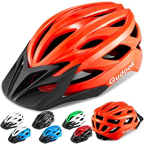 Gudook Bike Helmets for Men - Women Bicycle Helmet Adult - Certified Lightweight Comfort Adjustable Cycling Helmet with Detachable Visor for Mountain Road Biker
