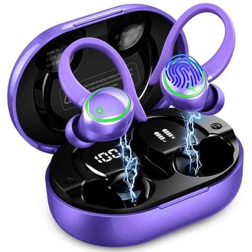 Matast Wireless Earbuds, Bluetooth 5.4 Headphones Sport with ENC Noise Cancelling Mic, Rose