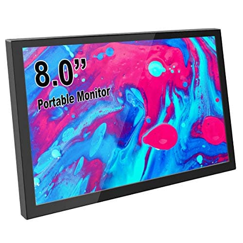 ELECROW 8" Portable Monitor, 1280x800 Mini Non-Touch Capacitive Monitor with HD Port Compatible with Raspberry Pi, LCD Display Built-in Dual Speakers VESA Mount for Windows 11/10/8/7, Game Consoles