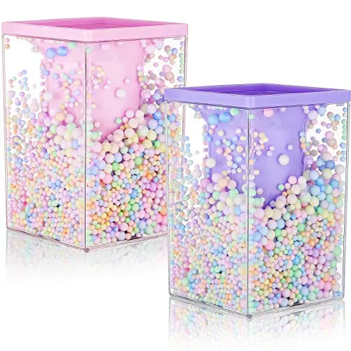 Zonon 2 Pieces Bubble Pen Holder for Desk Cute Makeup Brush Organizer & Pencil Holder with a Playful Sphere Design, Kawaii Desktop Accessories for Women, Office & School(Pink and Purple)