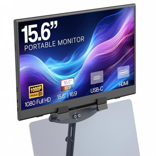 VIVO 15.6 inch Portable Monitor with Laptop Screen Extender Holding Bracket, Fits Laptops up to 18.5 inches, Black, STAND-PM01M