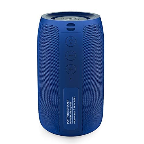 Bluetooth Speaker,MusiBaby Speaker,Outdoor, Portable,Waterproof, Speakers Bluetooth Wireless,Dual Pairing, Bluetooth 5.0,Loud Stereo,Booming Bass,1500 Mins Playtime for Home&Party Speaker Gifts(Blue)