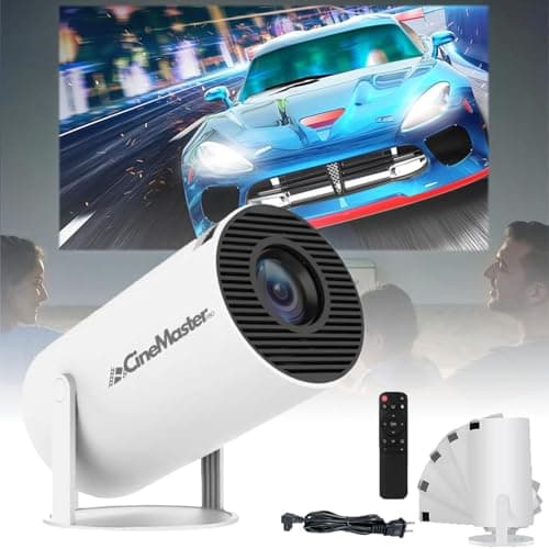 Mini 210° Smart Projector with Extra Large-Screen Display, 4k Smart MovieProjector, Built-In Media with 4000+ Apps &seamless Streaming, Auto Keystone (Projector)