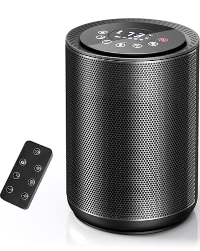 Electactic Space Heater for Indoor Use, Portable Electric Heater with Remote, Thermostat, Child Lock, Digital Display, 24H Timer, 4 Modes, 1500W PTC Fast Heating Ceramic for Office Bedroom