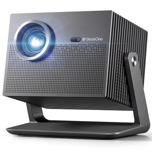 BladeCine Cube 600 Netflix Projector, 1080P Portable Projector with Wifi and Bluetooth, True ISO 600 ANSI Lumens, 360° Adjustable Gimbal Stand, Auto Keystone Video Projector, MAX 200''Display