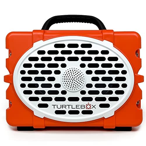 Turtlebox Original Gen 3: Portable Outdoor Bluetooth Speaker – Ultra-Loud (120dB), Waterproof (IP67), Rugged, Impact-Resistant, 3-Day Battery | Party Mode (Black Handle, Orange (Gen 2))