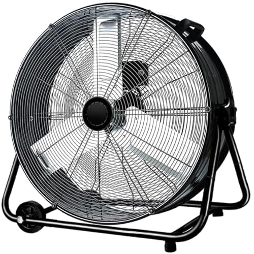 Bestronair 24 Inch High Velocity Drum Fan, 8100CFM Heavy Duty Industrial Floor Fan for Garage, 360° Tilt Metal Shop Fans with 3 Speeds for Warehouse, Factory, Commercial, Basement, Workshop, Gym