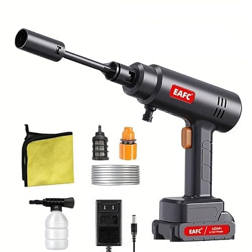 Cordless Pressure Washer,High-Pressure Car Washer Gun,Brushless Electric Cleaner Portable Handheld Wireless High Power Home Car Electric Cleaning Tool Suitable for Car, Garden, Fence (10000mAh)