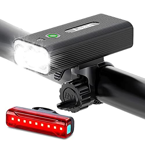 Super Bright Bike Lights Front and Back,1200 Lumens Bike Lights for Night Riding,USB Rechargeable Bicycle Light,3 LED Bike Headlight with Power Bank Function,IPX5 Waterproof,3+5 Light Modes
