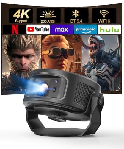Magcubic Smart Projector with WiFi and Bluetooth, Mini Protable Projector, Built-in Apps, Auto Keystone, Video Proyector for Home Theater/Outdoor Movie (HY300Max)