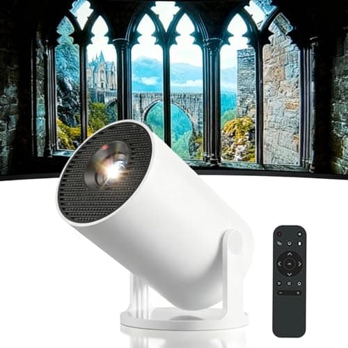 Mini 210° Smart Projector,Castle Window Projector,Extra Large-Screen Display,Fantasy Projector,1080p Hd Supported,Compatible With Smartphone, Tv Stick, Laptop, Hdmi, Usb