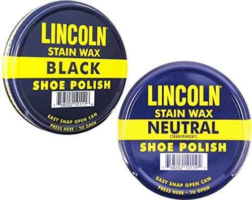 Lincoln USMC Original Stain Wax Shoe Polish Cans - Value Pack! (2 Colors Black & Neutral)