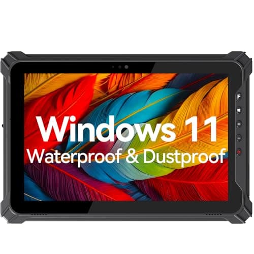 iEdge T10W-2D Rugged Windows Tablet, 10.1" Durable Industrial Tablet with Scan, 8GB+128GB, 4G LTE, GPS, BT5.0 Wi-Fi,Water-Proof, 700nit Sunlight Readable for Outdoor, Enterprise Work, Vehicle