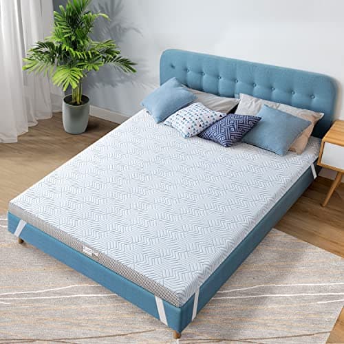 BedStory Firm Mattress Topper Queen 3 Inch, High-Density Memory Foam Provides Extra Lumbar Support, Enhanced Lower Back Relief, Firm & Supportive Cooling Gel Foam for Pressure Relief, 30 Days Trial
