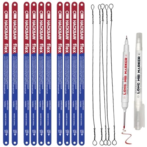 10 Pack Hacksaw Blades, High Speed 24 Tpi - 12" Length Hacksaw Blades 12 Inch Metal