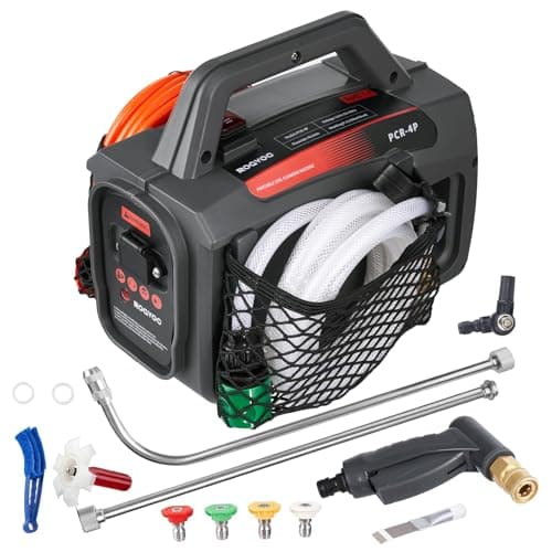 ROGVOC HVAC Pressure Washer, Portable Coil Claening Sprayer with 5 Quick Connect Nozzles, Fin Cleaner Set, Extension Tube for Air Conditioner, Cars,Fences, Driveways, Patios, Home Cleaning