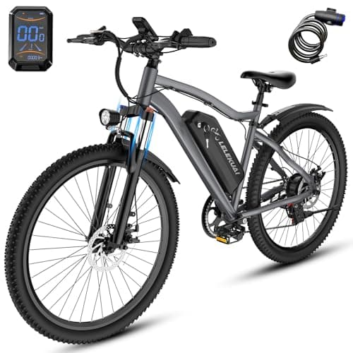 Electric Bike for Adults, 26" Commuter Ebikes with 5-Level Pedal Assist & 7-Speed Gears, 25MPH, 720W Motor, 375Wh Battery, 50 Miles, Lockable Suspension Fork, Lightweight Electric Mountain Bicycles