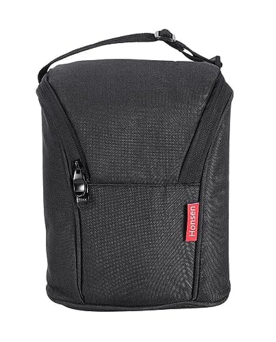Honsen Lightweight Insulated Mini Lunch Bag,Cooler Lunch Box For Women,Men, Compact Lunch Pail for Office Black.¡