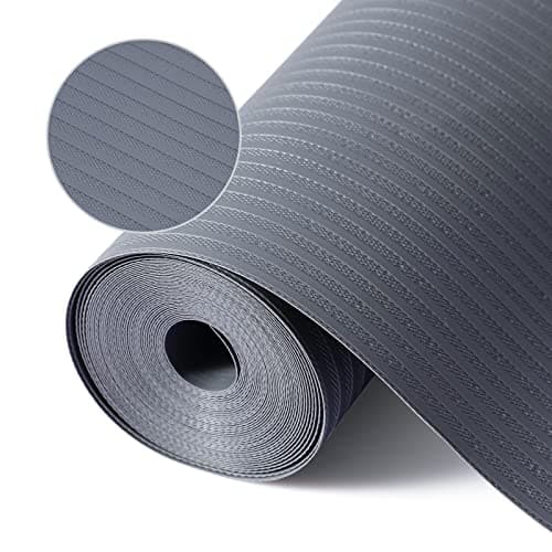 Mcrbeay Shelf Liner Non Adhesive, Washable Cabinet Liners for Shelves, Waterproof Durable Non-Slip Drawer Liners for Kitchen Cabinets, Cupboard, Pantry, Gray 12" X 20'