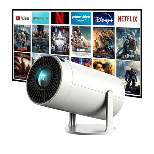 Mini Projector with WiFi and Bluetooth, 4K Support JAOKPO Outdoor Portable Movie Projector Built-in Android 11 system Auto Keystone Home Smart Projector for Phone/TV Stick/Laptop