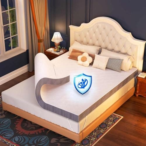 Glendan Queen Firm Mattress Topper: 3 Inch High Density Memory Foam for Pain Relief - Cooling Breathable Bed Topper - Bamboo Washable Cover with Anti-Slip Straps - CertiPUR-US Oeko-Tex Certified