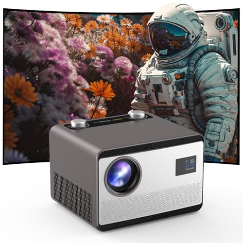 GROVIEW Fully Sealed Projector 1500 ANSI 4k Projector with WiFi and Bluetooth, Native 1080P Outdoor Projector with Auto Focus/Keystone, 50% Zoom, Compatible with iOS/Android/PC/TV Stick