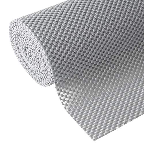 Shelf and Drawer Liner for Kitchen Cabinets Non-Adhesive, Non Slip Durable Strong Clean Long Size 12 Inches X 10 Feet, Shelves, Cabinets, Storage, Kitchen and Desks, Light Gray