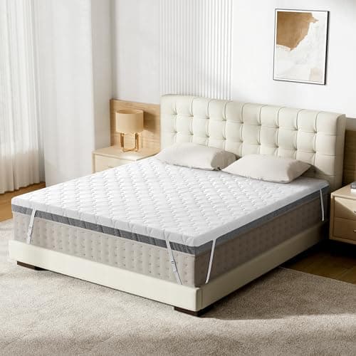 Extra Firm Mattress Topper Queen, 4 Inch Firm - Extra Firm Dual Sides Flippable Mattress Pad for Back Pain Relief, 80" x 60"