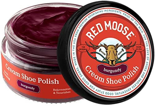 RED MOOSE Premium Burgundy Boot and Shoe Cream Polish - Shoe Polish Made in the USA