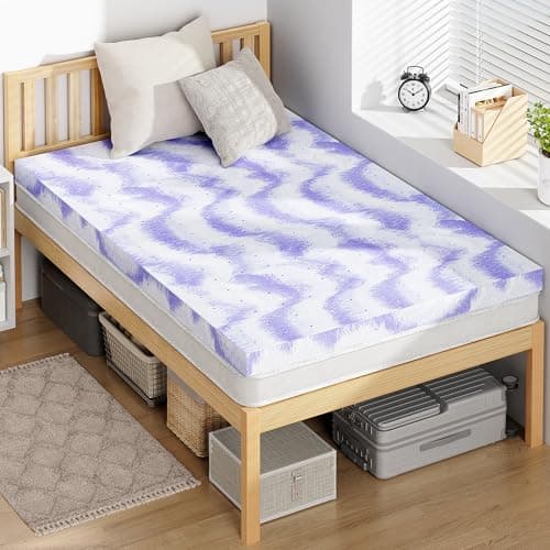 BedsPick Mattress Topper Twin XL - 3 inch Gel Infused Memory Foam XL Twin Mattress Toppers,Soft Foam Pad Toppers for Pressure Relief,CertiPUR Certified,Dorm Room Essentials,Twin XL Size