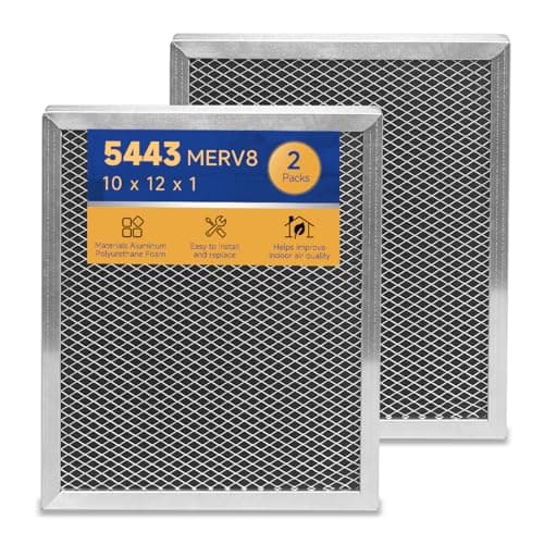 5443 Dehumidifier Filter MERV 8 Washable 10x12x1 Compatible with Whole-House Dehumidifiers Models 1830 1850 1852 and Ventilation Models 8191 8192 Replacement Filter 2 Packs1