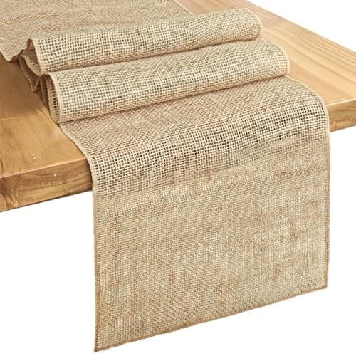 Letjolt Burlap Table Runner 12x72 Inches Farmhouse Table Runner Jute Runner Retro Style Table Decoration