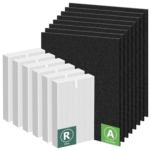 HPA300 HEPA Filter Replacement for Honeywell Air Purifiers HPA300 Series, HPA300, HPA304, HPA8350, HPA300VP, HPA3300b, HPA5300, Replace HRF-R3, 6 HEPA R and 8 Pre Filters A HRF-AP1