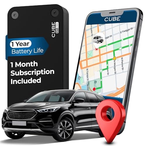 Cube Pro GPS Tracker for Vehicles with Built-in 1 Year Battery - IP67 Waterproof Real Time GPS Tracker for Cars - iOS & Android Compatible - Hidden Magnetic Tracking Device for Cars, Fleets, Trailers