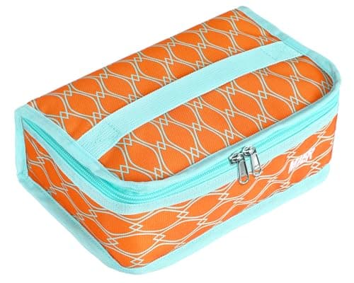 MIER Small Lunch Bag for Kids & Adults Compact Insulated Lunch Box Portable Thermal Mini Cooler for Work School Travel (Orange