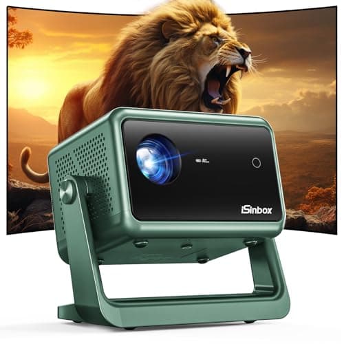iSinbox Mini Projector with WiFi6 Bluetooth, Home Cinema Video Projectors for TV