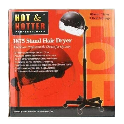 Hot & Hotter Professional Turbo 2000 Ceramic Stand Dryer #5825,Adjustable bonnet, removable air filter, filter, diffuser, salon, air vents, professional salon tool