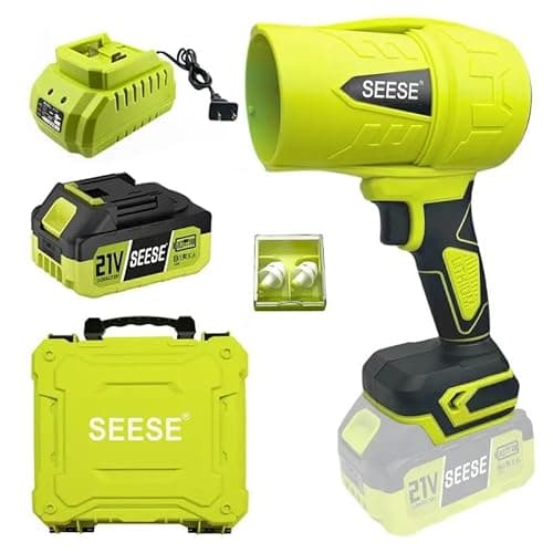 SEESE Turbo Jet Leaf Blower: Cordless Leaf Blower for Yard Leaves, Driveway Sand & Car Drying - 800,000 RPM High Speed with Ergonomic Handle for Easy Operation