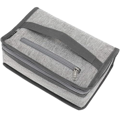 FlowFly Small Insulated Lunch box Portable Soft Bag Mini Cooler Thermal Meal Tote Kit with Handle for Work & School, Heather Grey
