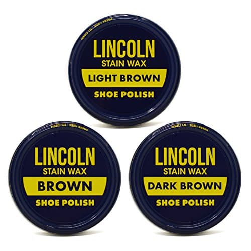 Lincoln Stain Wax Shoe Polish Variety Pack of Browns (Light Brown, Brown, Dark Brown)…