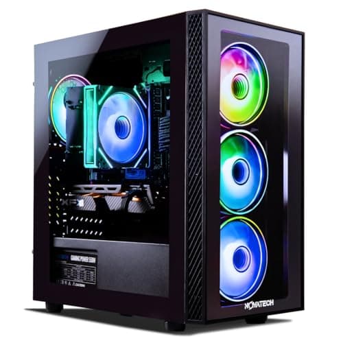 NOVATECH Phantom - Prebuilt Gaming PC Desktop Computer - RX580 8GB - Core i7 Xeon 3.5GHz - 16GB RAM - 512GB M.2 SSD WiFi/BT, Win 11 Pro - Gaming Computer Tower - Pre Built PC Gaming - 1 Year Warranty