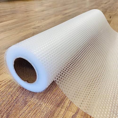 EVALAND Shelf Liners for Kitchen Cabinets Non-Adhesive 17.7" x 33 FT Clear Drawer Liner Non Slip, Washable Cabinet Liner, Waterproof Shelf Liners for Cabinets, Refrigerator Bathroom Pantry Cabinet Mat