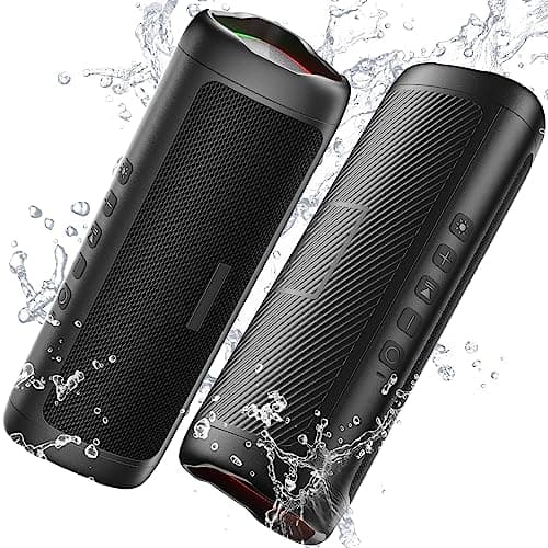 BolaButty Bluetooth Speaker, IPX5 Waterproof Speaker with HD Sound, TWS Pairing, BT5.3, Portable Wireless Speakers for Home/Party/Outdoor/Beach, Electronic Gadgets, Birthday Gift - 2 Pack, 2pcs-Black